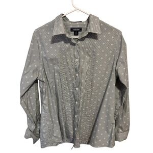 Lands' End Ladies Green Button Down Shirt